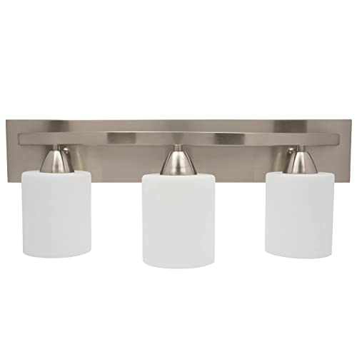 Dorence Bathroom Vanity Light Bar Modern Interior Fixture with Glass Shades