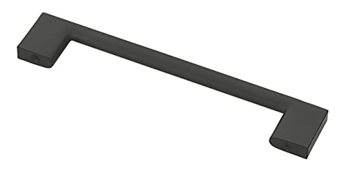 Aviano Collection - 10 Pack Contemporary Solid Sleek Handle Pulls for Kitchen Cupboard Door, Dresser Drawers, Bathroom cabinets, Office Furniture and Wardrobe (‎5" Hole Center, ‎Matte Black)