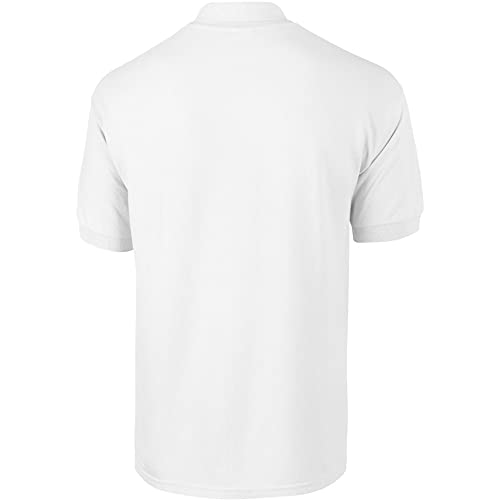 Gildan Mens Ultra Cotton Pique Polo Shirt XL White