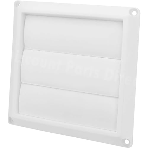 DPD Outdoor Dryer Vent Cover Cap 4 Louvered Cover White Exterior Wall Vent