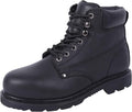 Boiwanma Steel Toe Work Safety Boots For Men Size 12 Black Pair Of Shoes