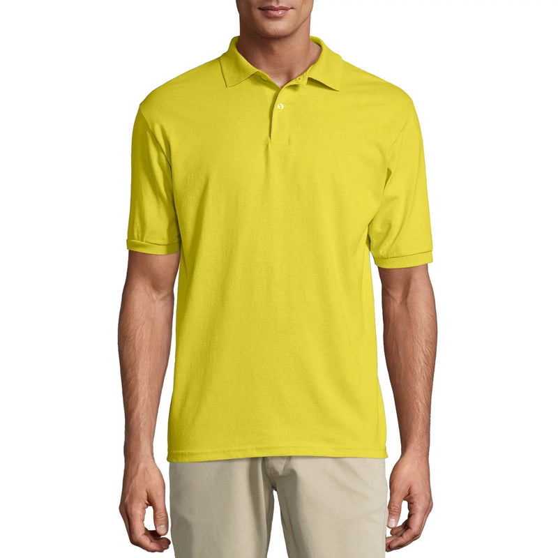 Hanes Men's Ecosmart Jersey Polo Shirt SIZE Large T-Shirt
