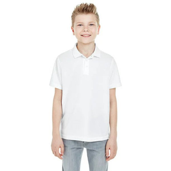 UltraClub 8210Y Youth Cool & Dry Mesh White Medium Youth T-Shirt