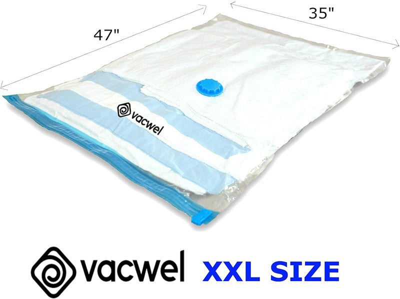 Jumbo XXL Vacuum Storage Bags, 47 x 35" Space Saver Bag 4x XXL Bags