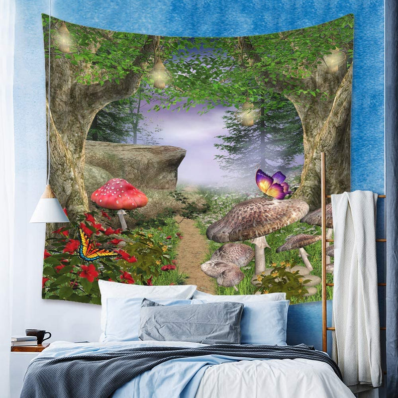Mushroom Decor - Wall Tapestry for Dorm Room for college dorm