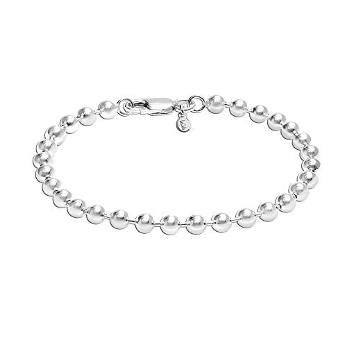 LeCalla Links 925 Sterling Silver Italian 4 MM Bracelet for Women 8 Inches