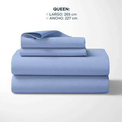 Nezt Microfiber Breathable Sheets Queen Size Pastel Blue Color Premium Fabric Sheets