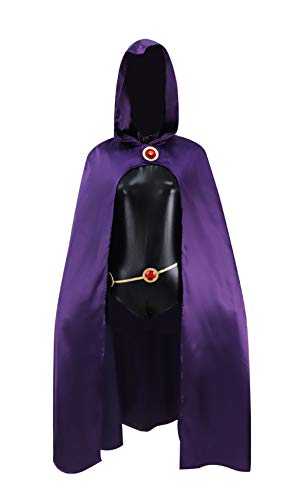 Women's Titans Raven Outfit Purple Uniform Halloween Costume Belt Full Set 3XL