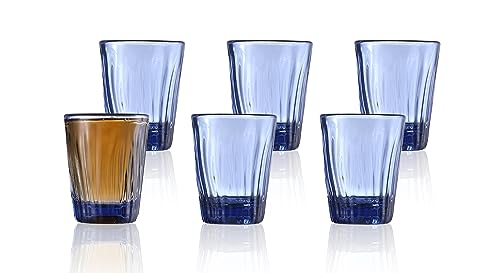 Shatterproof Shot Glasses Set of 6 Plastic Small Whiskey Glasses Tequila
