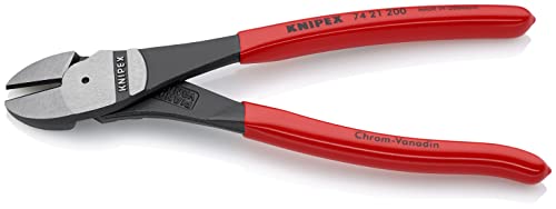 KNIPEX Tools 74 21 200 8-Inch High Leverage Angled Diagonal Cutters