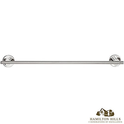 Hamilton Hills Stainless Steel Towel Bar Premium Quality Classical Design Polished Stainless-steel