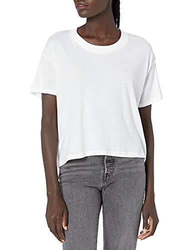 Alternative Women's Headliner Vintage Jersey Cropped T-Shirt, White Small