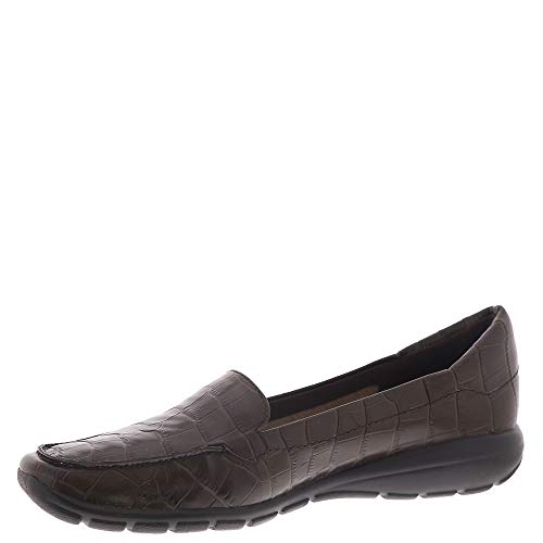 Easy Spirit Women's SEABIDE8 Loafer Brown Croco 5