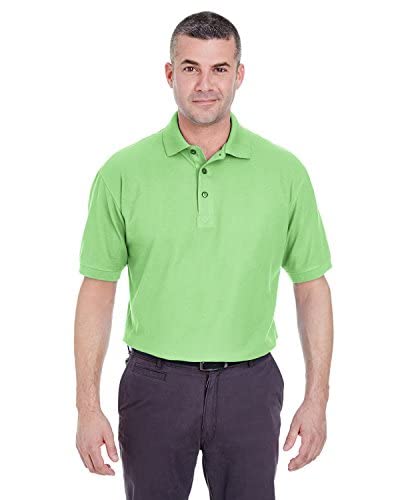 UltraClub Men's Whisper Fit Pique Polo Shirt Apple XXXX-Large