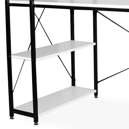 Cayden Work Desks for Home or Office Tables With Modern Minimalist Design Black