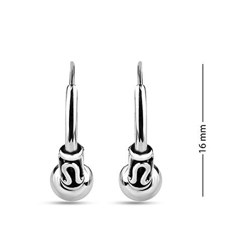 LeCalla Sterling Silver Jewelry Small Earrings for Teen Women Men