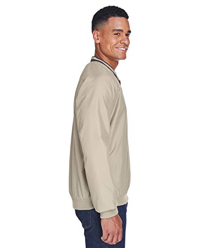 UltraClub Adult Long-Sleeve Microfiber Crossover V-Neck Wind Shirt 2XL NAVY
