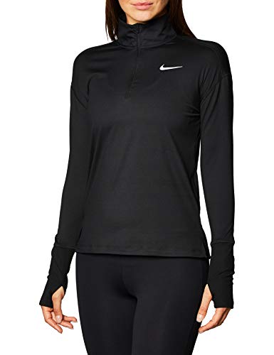 Nike Element Black Zip Collared Running Top Small