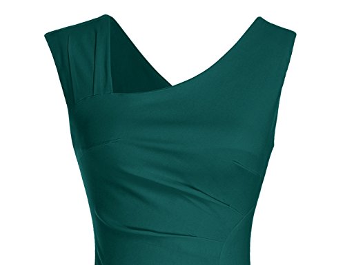 MUXXN Women's 1950s Style Pencil Dress Dark Green Medium