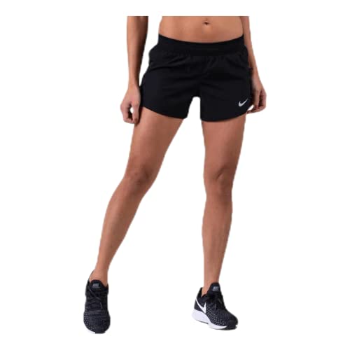 NIKE Women 10K Running Shorts Black Black Black Wolf Grey XSmall