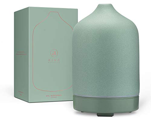 Ajna Ceramic Diffusers for Essential Oils - Elegant Stone Aromatherapy Diffuser for Home and Office - 3 in One Diffuse, Humidify and Ionize - Easy to Use - Slate