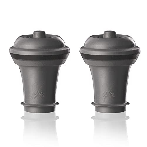 Vacu Vin Wine Saver Vacuum Stoppers 2 Set Gray Compatible With Vacum Vin Wine
