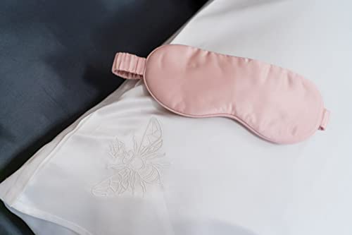 Queen Bee Silk Pillowcase Twin Pack 100% Mulberry Silk White
