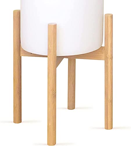 Stndrd Bamboo Plant Stand Indoor Fits 8 Inch Tall & Modern 2 Pack