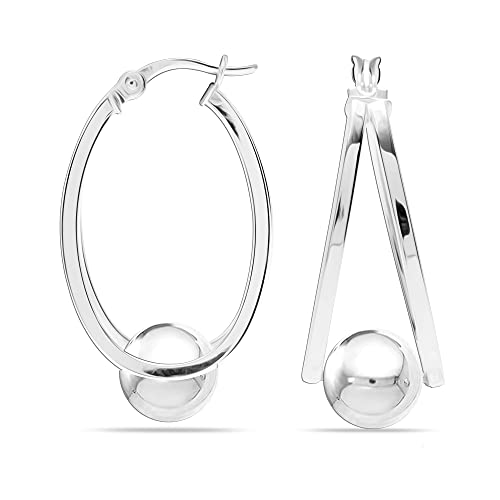 Lecalla Flaunt 925 Sterling Silver Jewelry Silver Earrings for Women