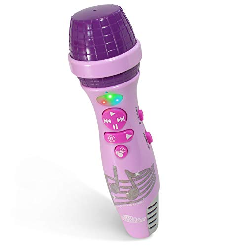 Little Pretender Kids Microphone Voice Changer Microphone Bluetooth Connectivity and 15 Pre-Installed Nursery Rhymes Ages 3+, Pink