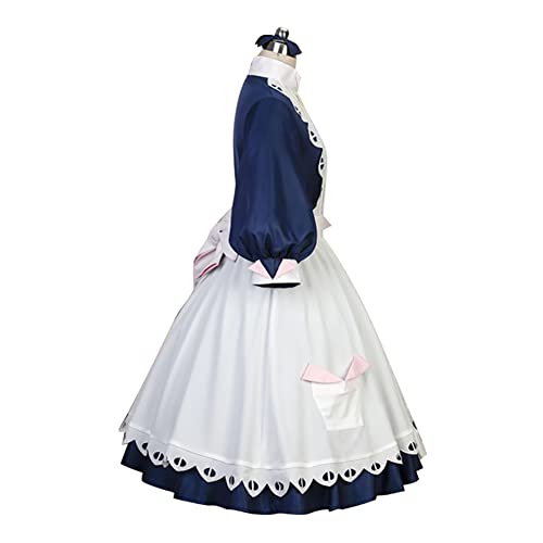 Yirugu Emilico Cosplay Costume, Anime Shadows House Maid Dress Outfits Emilyko Uniform Full Set for Halloween Party(L, Full Set)