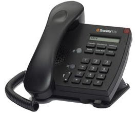 Shoretel IP115 Phone Black (IP 115) (Power Supply Not Included)