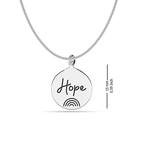 LeCalla 925 Sterling Silver Hope Charity NHS Charities Necklace for Women Teen Necklaces