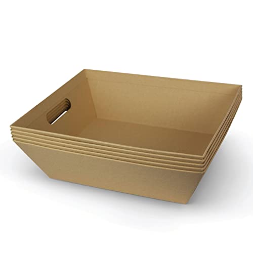 Upper Midland Products 10x12” Large Big Empty Baskets  4 In” High 5PK