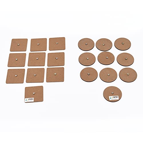 IVEI MDF Wooden Magnets Square Magnets for Painting Craft Board for Resin Art