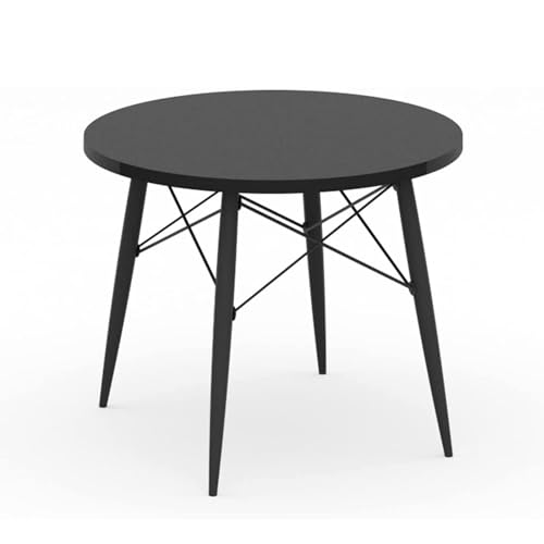 The Shop Circular Coffee Table Type 4 Legs Mdf Cover 80 Cm Diameter X 44 Cm Black