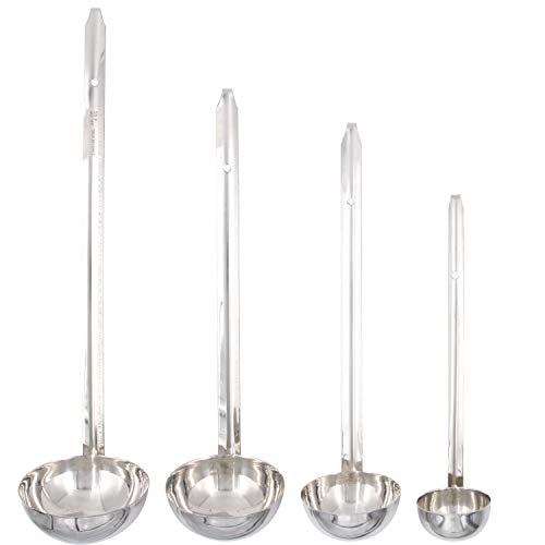 Stainless Steel Ladles for Soup Sauce 2, 4, 6, 8 Ounce Set Mini Small Medium Large