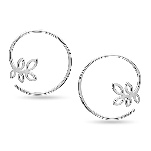 Lecalla 925 Sterling Silver Hoop Earrings for Women Hoops Earring for Small
