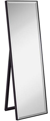 Hamilton Hills 18x58 inch Black Framed Full Length Mirror Black