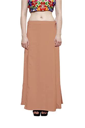 Craftstribe Women Innerwear Saree Petticoat Cotton Inskirt Light Brown