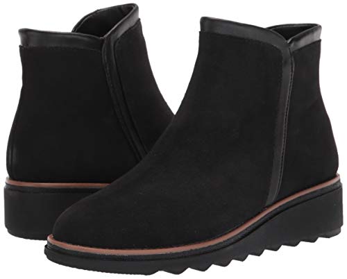 Clarks womens Sharon Heights Fashion Boot Black Suede 6 Pair of Shoes