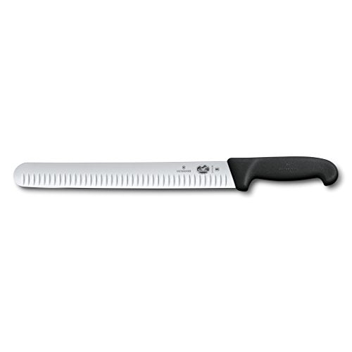 Victorinox Fibrox Pro 12 Inch Slicing Knife with Granton Edge and Black Handle