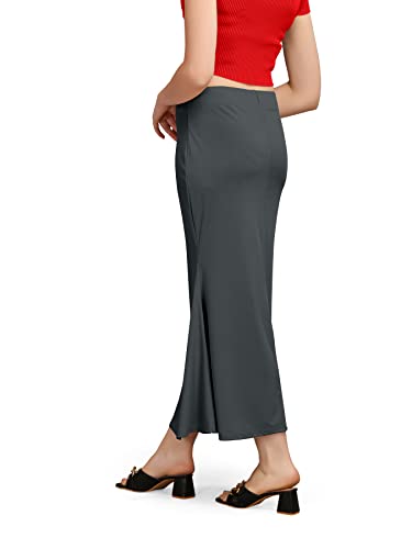 Kipzy Lycra Saree Shapewear Long Skirt for Women for Beach Peach Small