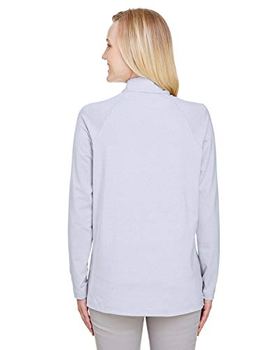 Crownlux Performance™ Ladies Clubhouse Micro Stripe Quarter Zip XSmall Navy