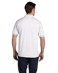 Hanes Adult Comfortblend Ecosmart Jersey Polo Shirt White X-Large