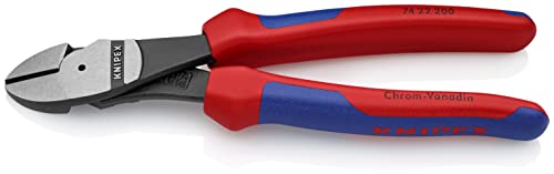 KNIPEX 74 22 200 Comfort Grip High Leverage Angled Diagonal Cutter 8-Inch