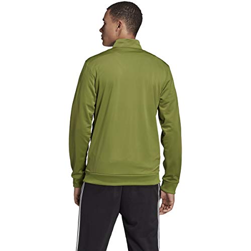 adidas Men's Essentials 3Stripes Tricot Track Jacket Tech Olive Small