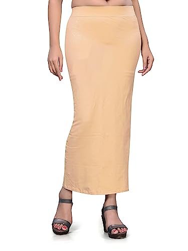 Ethnic Asia Saree Shapewear Petticoat for Women Thigh Slimmer Beige