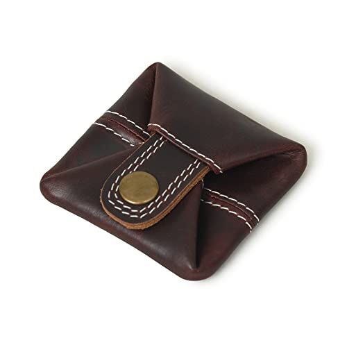 Leather Coin Pouch Change Holder Mini Pocket Wallet Cherry Ghost Pack of 1