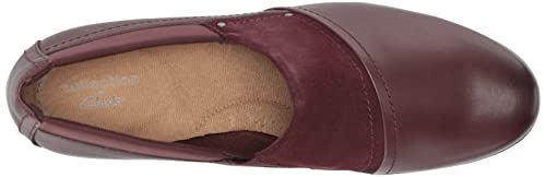 Clarks Women's Emily Step Loafer Burgundy Leather 5.5